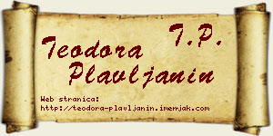 Teodora Plavljanin vizit kartica
